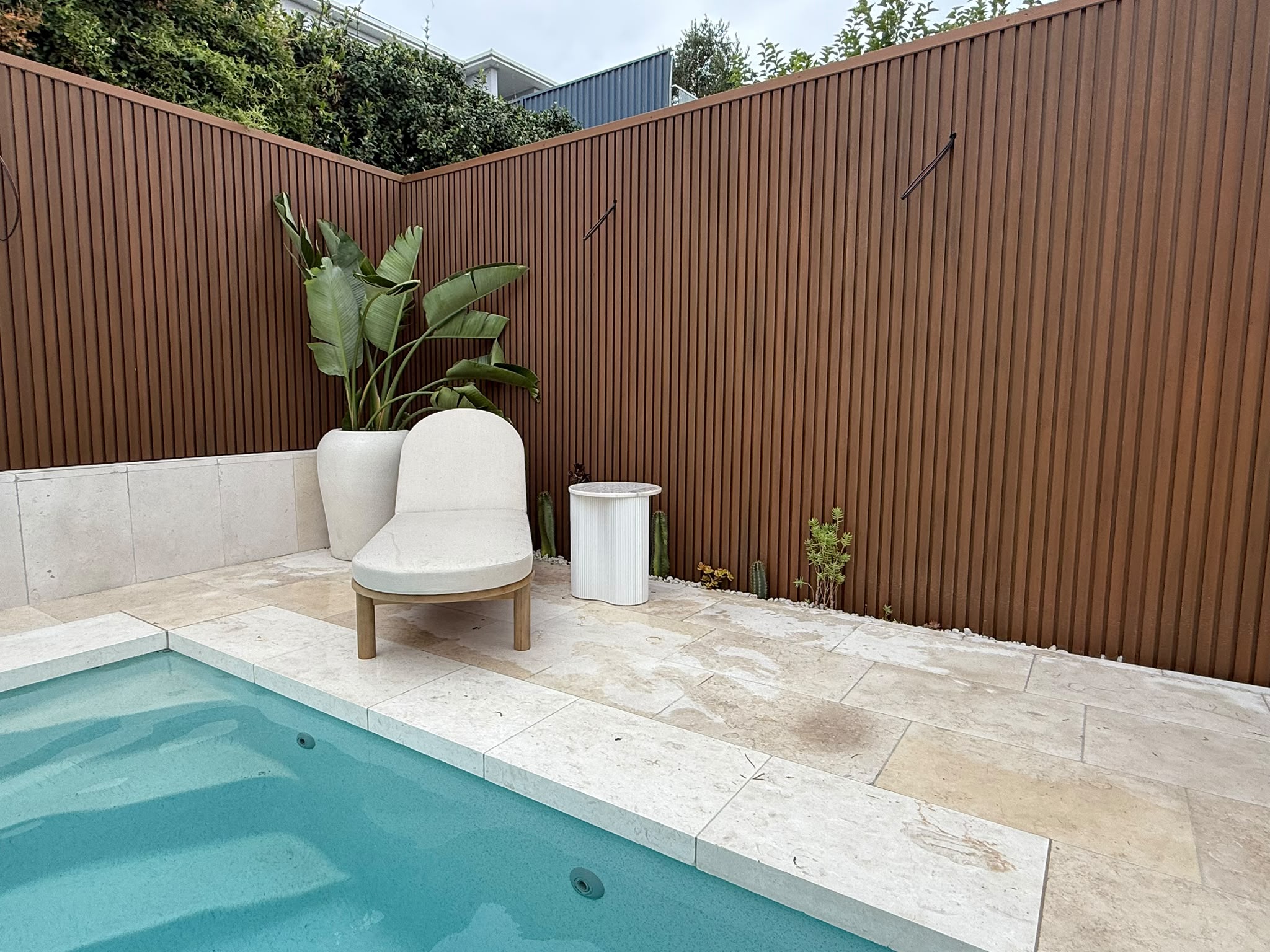 After Bookmatched UV Marble Wall